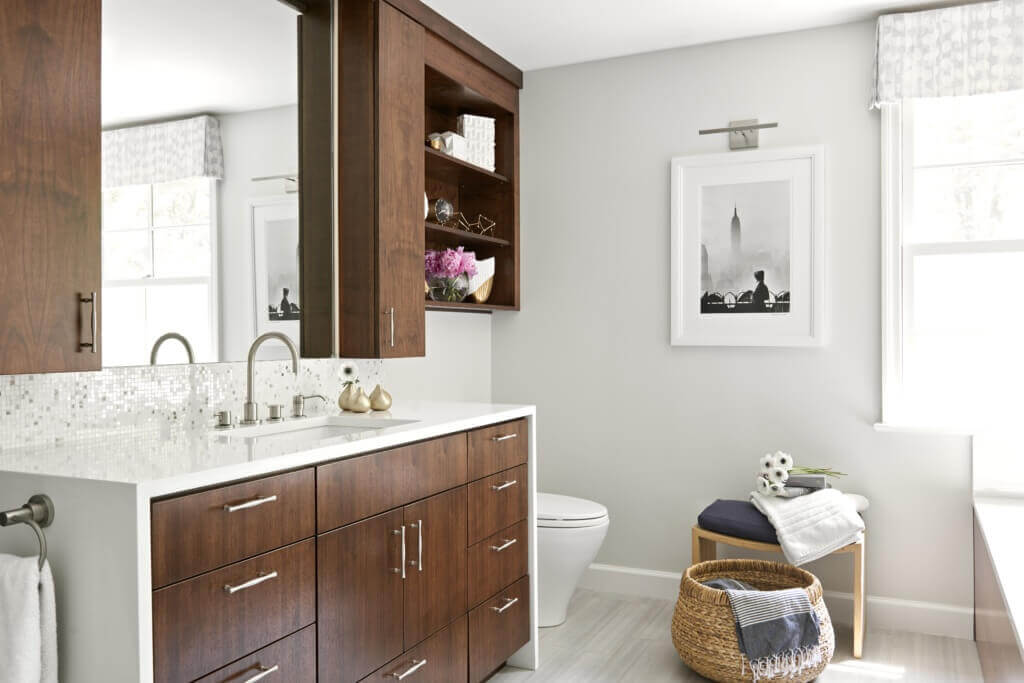 Don't overlook the countertops in your bathroom. 