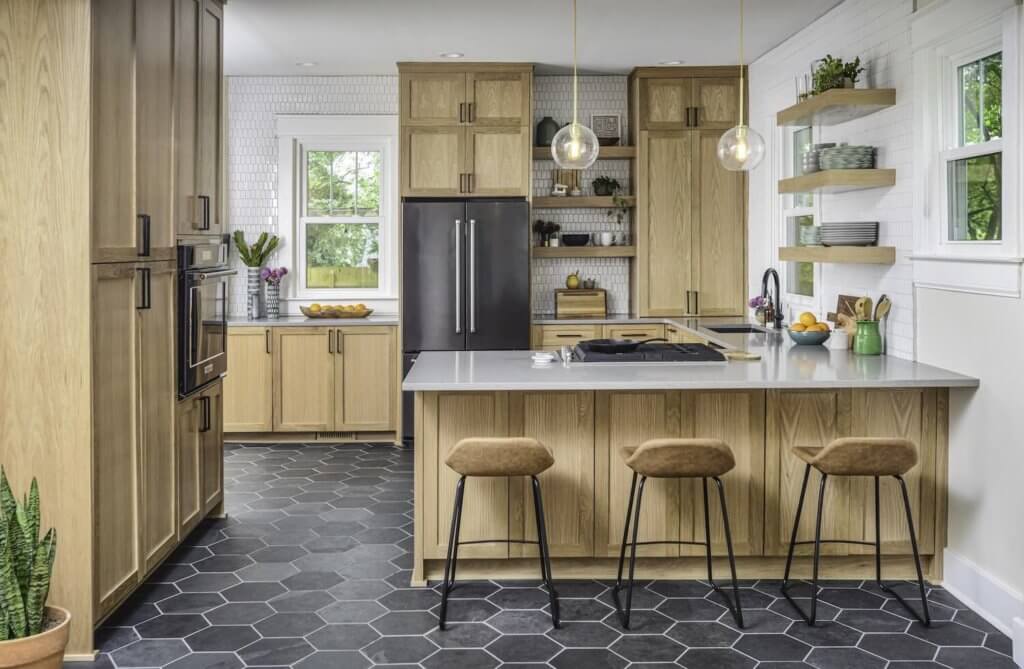 Beth Haley plants SNAKE PLANT 16th str Beautiful warm kitchen by Beth Haley Design, Nashville Interior Designer