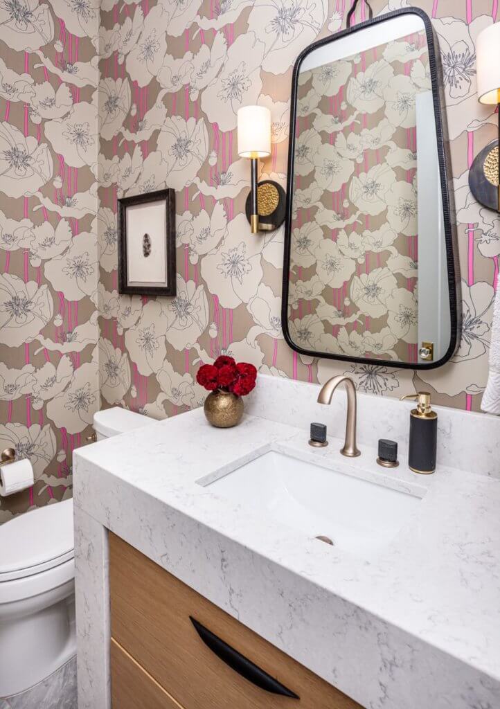 Colorful Powder Room color and pattern - Colorful Powder Room