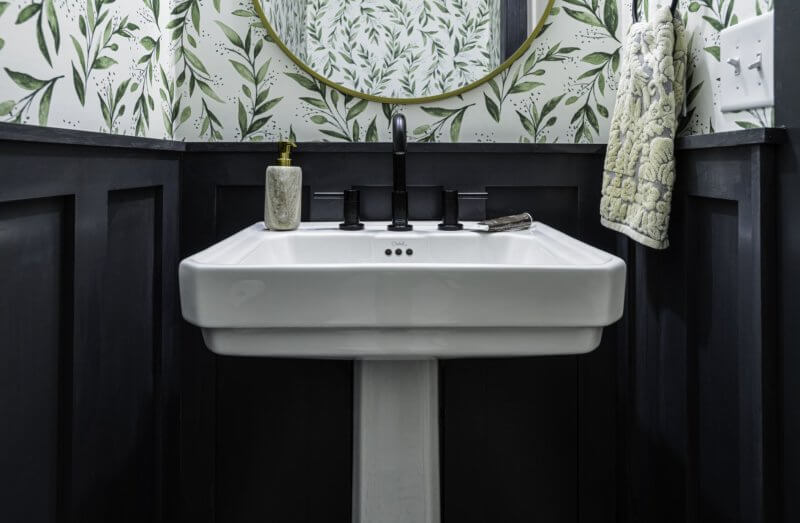 incorporating color in powder rooms