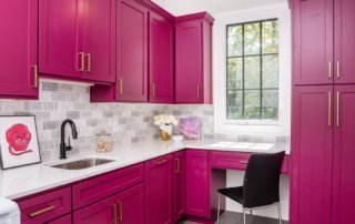 hot pink kitchen