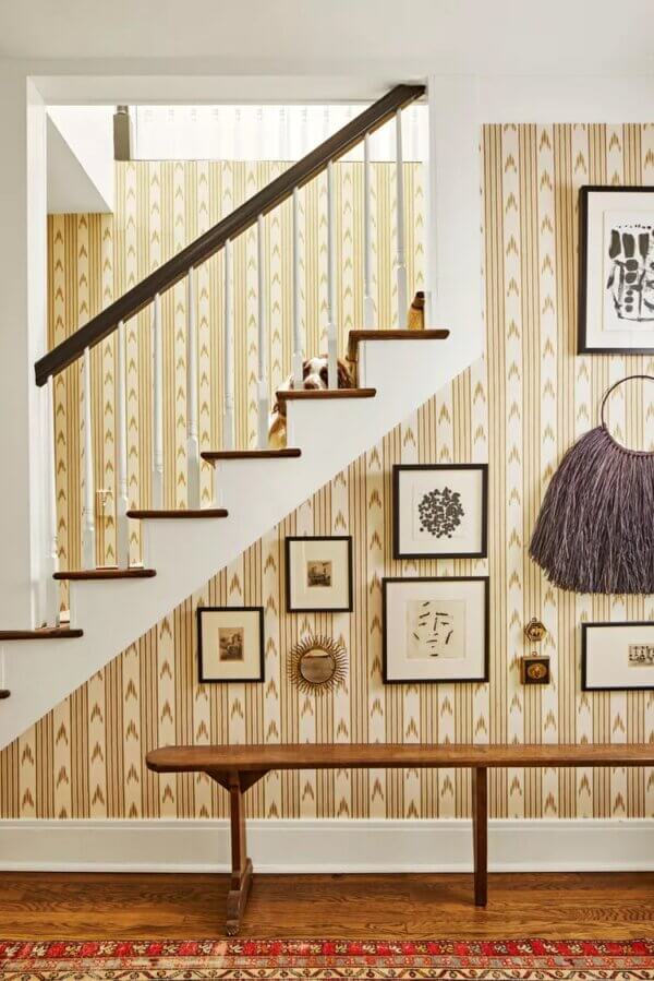 Beth Haley Design | Interior Designer in Nashville Wallpapered hallway